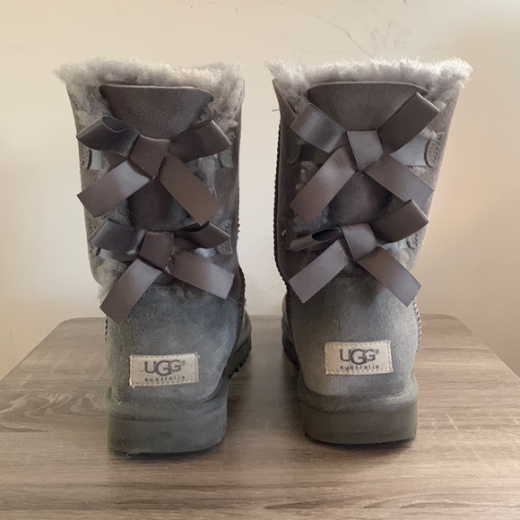 UGG Shoes - UGGS Bailey grey bow boots